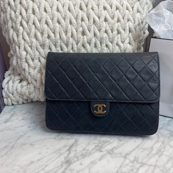 Vintage Chanel Quilted Flap Lambskin - Picture 1 of 16